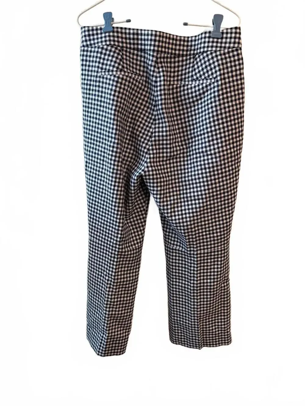 J.Crew Black and White Gingham Linen Blend Pants Large New With Tags